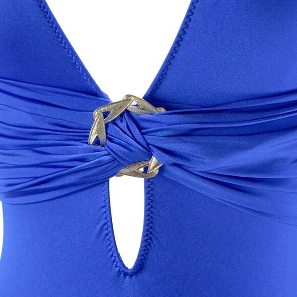 TRINA TURK Women's Swimsuit Open Tie Closure Gold-tone Metal Accent Size 4 - Picture 8 of 11